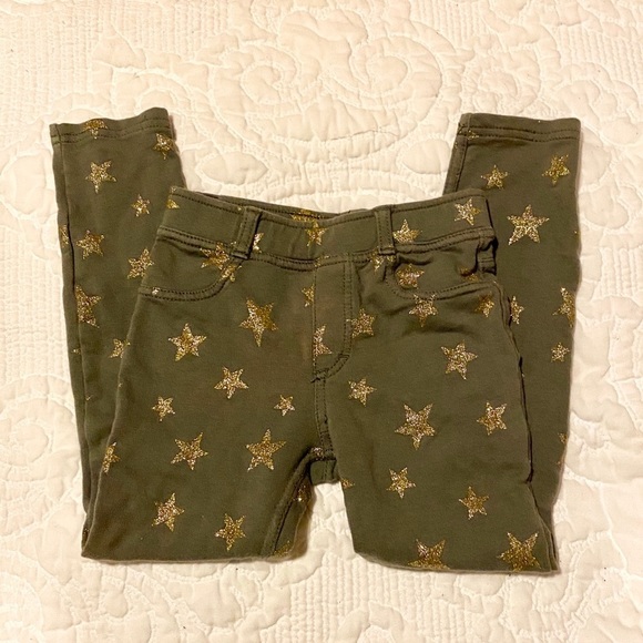 H&M Other - H&M girls gold glitter stars jeggings pants 4-5yr​